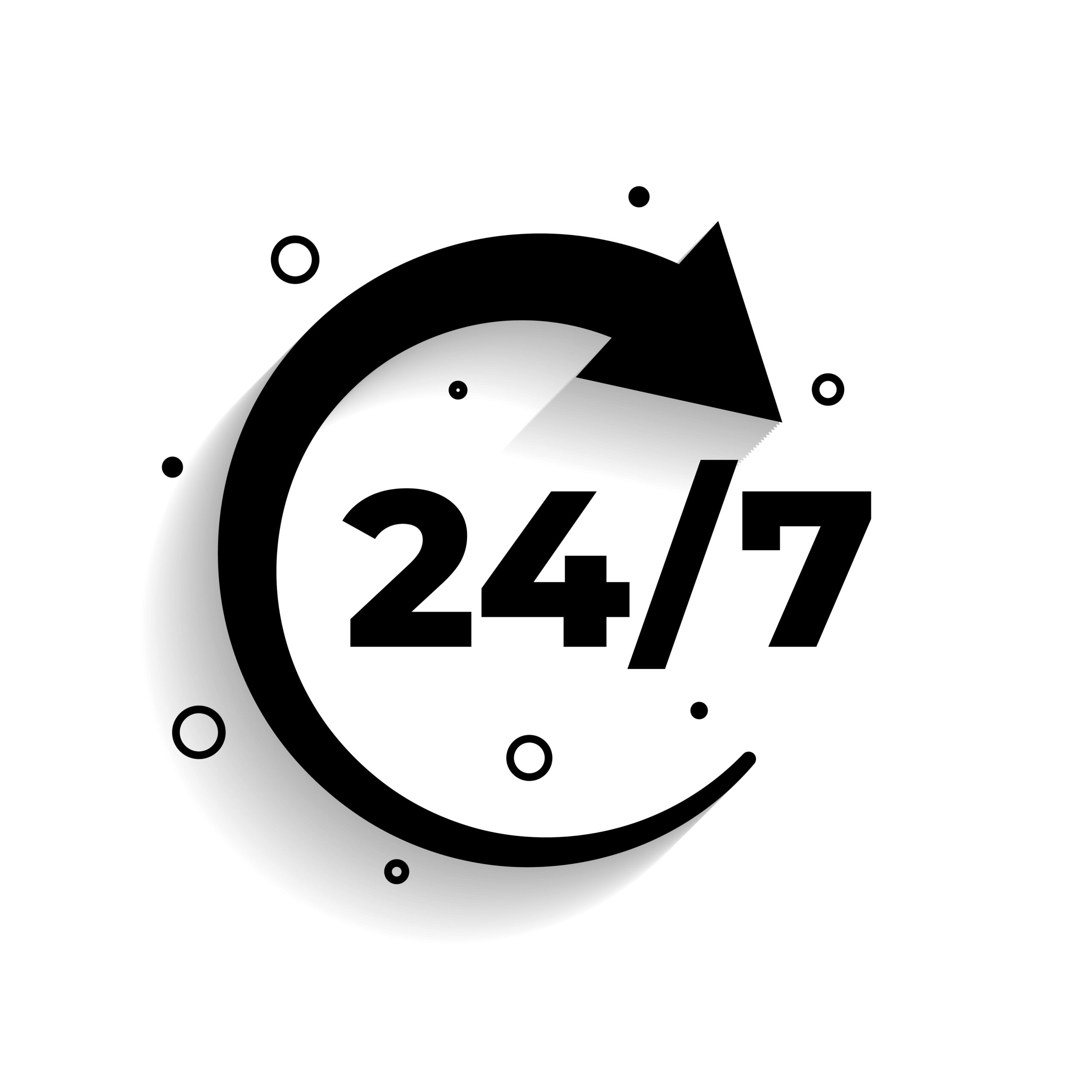 Home 24 hours and 7 days everyday helpdesk service background
